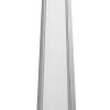 20 Inch Glass Obelisk Accent Decoration, Monument Design, Square Base