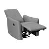 35 Inch Modern Power Recliner Chair, Touch Control Button, Gray Fabric