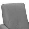 35 Inch Modern Power Recliner Chair, Touch Control Button, Gray Fabric
