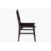 19 Inch Dining Chair, Black Leather Crossed Design, Iron Legs, Set of 2