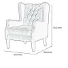 Keva 31 Inch Accent Chair, Deep Button Tufted Wingback, Soft Red Fabric