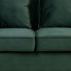 Zion 53 Inch Accent Loveseat, Nailhead Trim, Button Tufted, Green Velvet