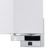 12 Inch Modern Wall Lamp with Fabric Shade, On Off Rocker Switch, White