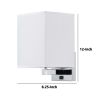 12 Inch Modern Wall Lamp with Fabric Shade, On Off Rocker Switch, White
