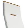 Sira 17 Inch Contemporary Dining Chair with Steel Base, White Faux Leather