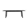 Dene 79-98 Inch Modern Extendable Rectangle Dining Table, Black Brushed Oak