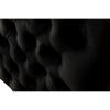 Joel 73 Inch Modern Sofa with 3 Pillows, Tufted Black Velvet, Silver Legs
