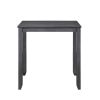 Hia 3 Piece Counter Table Set, Cushioned Seats, 2 Shelves, Smooth Gray
