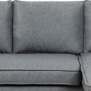 Ranon 70 Inch Sectional Chaise Sofa, Pillows, USB Ports, Side Pockets, Gray