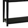 Billy 50 Inch Sofa Console Table, 3 Drawers and Plank Style Shelf, Black