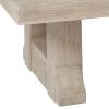 54 Inch Rustic Rectangular Coffee Table, Melamine Top, Brown Pine Frame