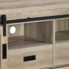 Sem 79 Inch TV Media Entertainment Console, Sliding Doors, 2 Drawers, Brown