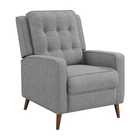 31 Inch Modern Manual Recliner Chair with Padded Button Tufted Back, Gray