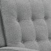 31 Inch Modern Manual Recliner Chair with Padded Button Tufted Back, Gray