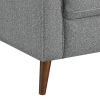 31 Inch Modern Manual Recliner Chair with Padded Button Tufted Back, Gray
