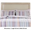 Ysa 36 Inch Quilted King Pillow Sham, Cotton, Reversible Striped Design