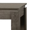 3 Piece Coffee Table and End Table Set with Raised Tops, Weathered Gray