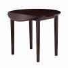 Transitional Style 3 Piece Wooden Dining Table and Chair Set, Brown