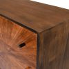 Jag 58 Inch Mango Wood Dresser, 6 Drawers, Sunburst Warm Brown