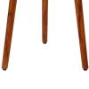 18 Inch Round Acacia Wood Side Accent End Table with 3 Tabletop Sections, Warm Brown