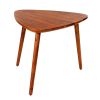 18,16 Inch 2 Piece Grain Guitar Pick Style Nesting Side Table Set, Acacia Wood, Brown