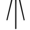 16 Inch Iron Accent End Table, Abstract Tabletop, Artisanal Engravings, Antique Brass, Black