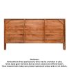 Bree Modern Rustic King Size Platform Bed, Brown Acacia Wood Frame, Black Metal Angled Legs