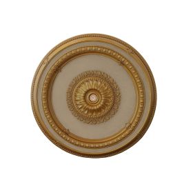 Gold Beige Round Ceiling Medallion 47 (Color: Soft Gold, Beige)