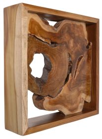 Exotic Teak Framed Wall Decor (Color: Natural)