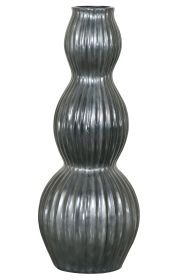 Wave Vase Gun Metal (Color: bronze)