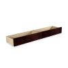 Diana Modern Wood Twin Bunk Bed, 2 Drawers, Slatted Arch Headboard, Brown