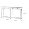 Tyra 63 Inch Console Sideboard Table, 4 Drawers, Turned Legs, White