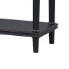 Tyra 63 Inch Console Sideboard Table, Grooved 4 Drawers, Turned Legs, Black