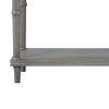 Tyra 63 Inch Console Sideboard Table, Grooved 4 Drawers, Turned Legs, Gray