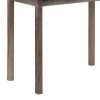 Cora 3 Piece Counter Height Table Set, Deep Tufted Stools, Brown, Beige