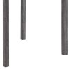 Dana 5 Piece Counter Height Table Set, Deep Tufted Stools, Smooth Gray