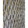 72 Inch 3 Panel Screen, Wood 3D Wavy Pattern, Distressed Gray, Black, Brown