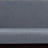 Gala 45 Inch Modern Loveseat Bench, Dark Gray Fabric, Jet Black Wood Frame