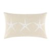 Set of 2 Decorative Throw Pillows, Seahorse and Starfish Polyester, Tassels