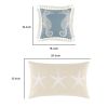 Set of 2 Decorative Throw Pillows, Seahorse and Starfish Polyester, Tassels