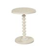 Astonishing Side Table With Round Top, White