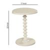 Astonishing Side Table With Round Top, White