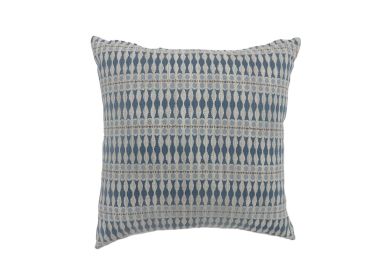 Contemporary Style Simple Traditionally Designed Set of 2 Throw Pillows, Blue (Color: Blue)