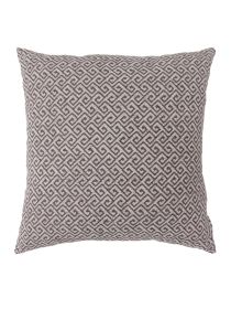Contemporary Style Small Diagonal Patterned Set of 2 Throw Pillows, Brown (Color: brown)