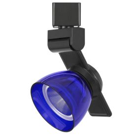 12W Integrated LED Track Fixture with Polycarbonate Head, Black and Blue (Color: Black, Blue)