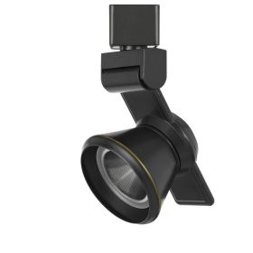 12W Integrated LED Metal Track Fixture with Cone Head, Dark Black (Color: black)