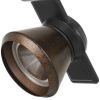12W Integrated LED Metal Track Fixture with Cone Head, Black and Bronze