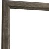 35 Inch Transitional Style Wooden Frame Mirror, Gray