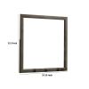 35 Inch Transitional Style Wooden Frame Mirror, Gray