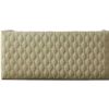 Hex 55 Inch Modern Bench, Upholstered Cushioned Seat, Wood, Beige, Gray